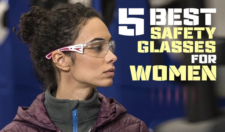 Woman wearing Bolle Rush Plus Small Safety Glasses