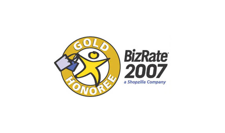 BizRate Circle of Excellence Gold Honoree