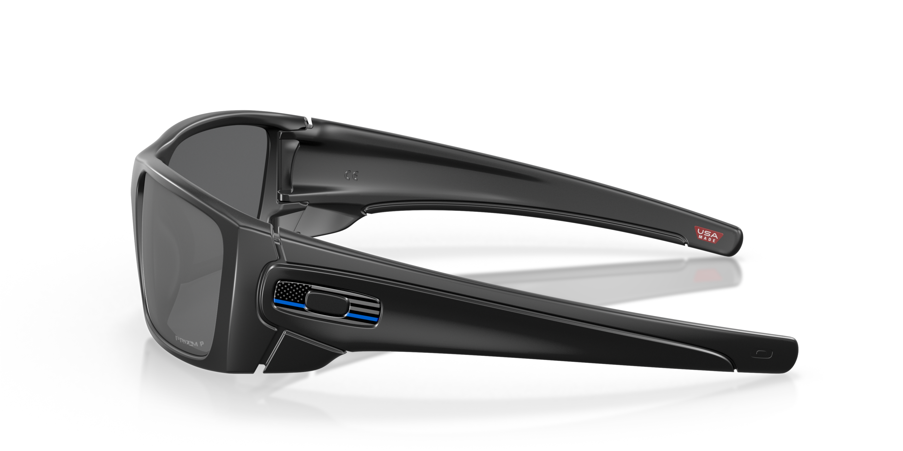 Oakley SI Fuel Cell Sunglasses Tonal Thin Blue Line Matte Black with Prizm Black Polarized Lenses-Safety Glasses USA-3