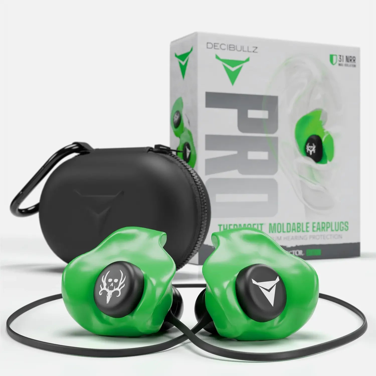 Decibullz PRO Custom Molded Earplugs 31dB NRR Bone Collector Edition