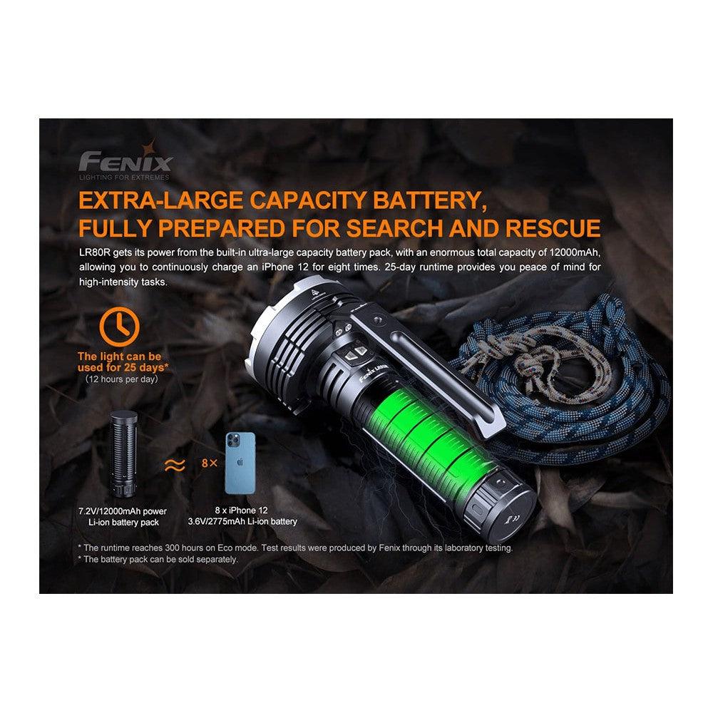 Fenix LR80R Rechargeable LED Searchlight - 18000 Lumens-sku-44858622279976-Safety Glasses USA-12
