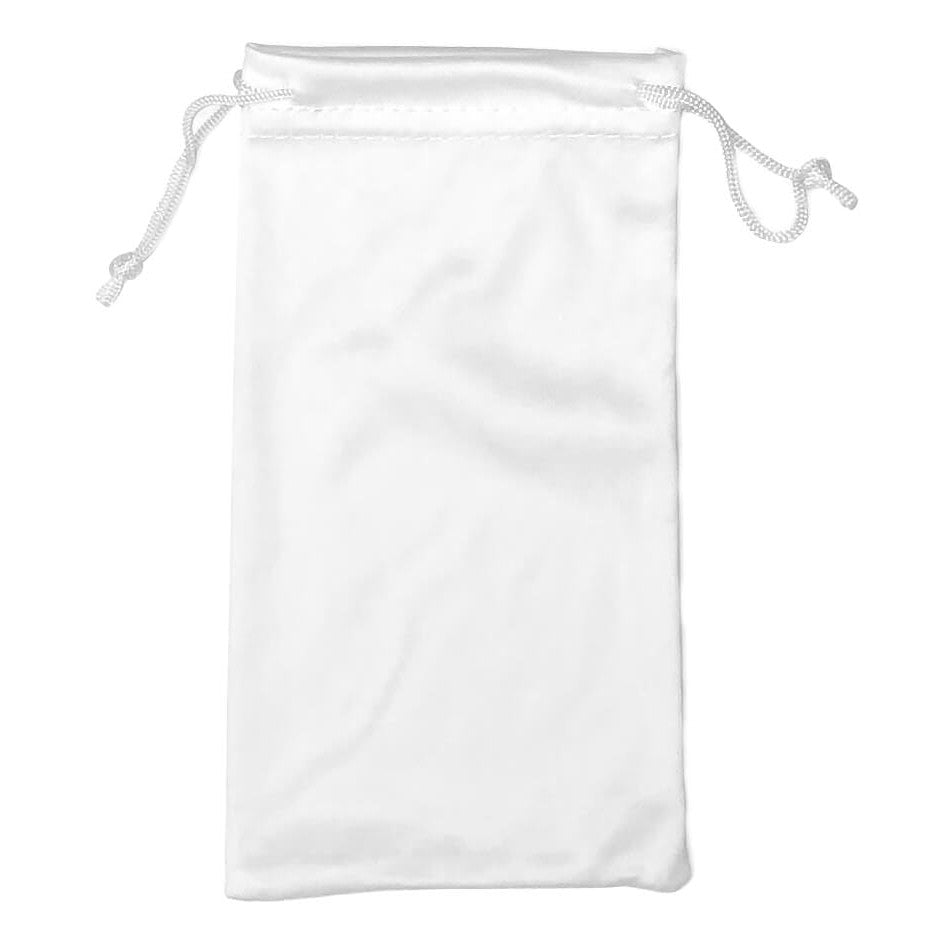 Microfiber Sunglasses Pouch with Drawstring-White-MP103-Safety Glasses USA-7