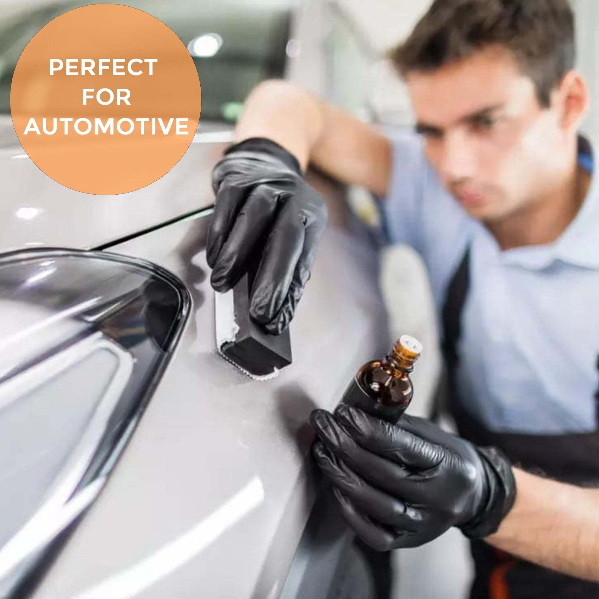 HandCare Black Nitrile Gloves - Exam Grade, Powder Free (4 Mil)-Safety Glasses USA-4