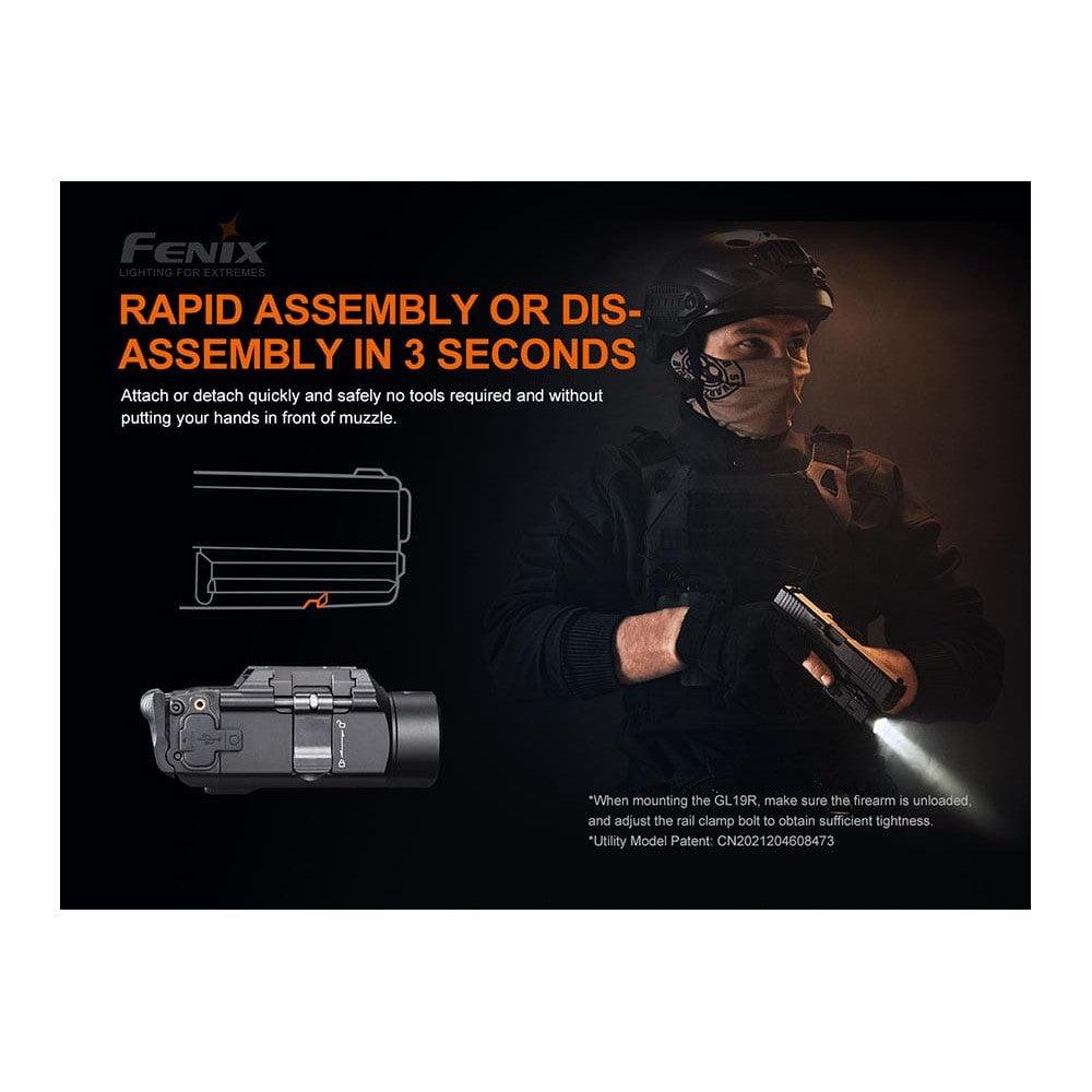 Fenix GL19R Rechargeable Tactical Light - 1200 Lumens-FX-GL19R-Safety Glasses USA-12