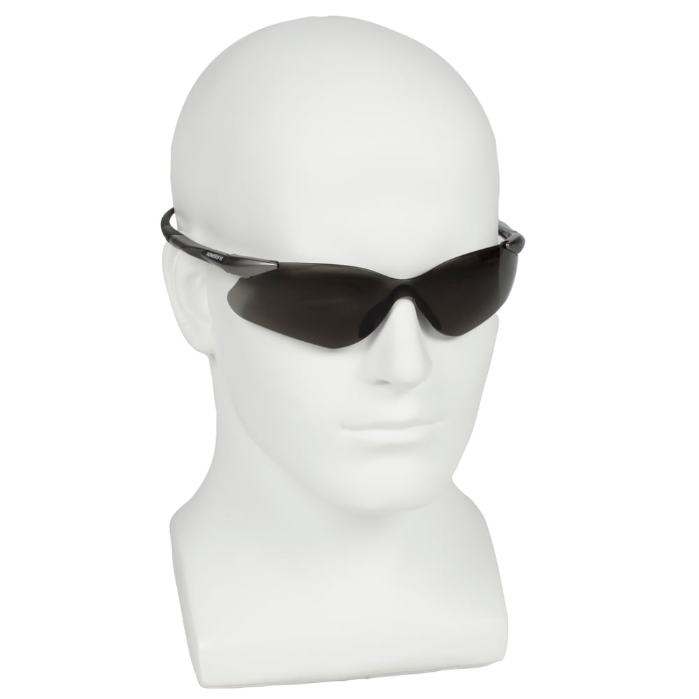 KleenGuard Nemesis VL 25704 Safety Glasses with Clear Anti-Fog Lenses worn on display