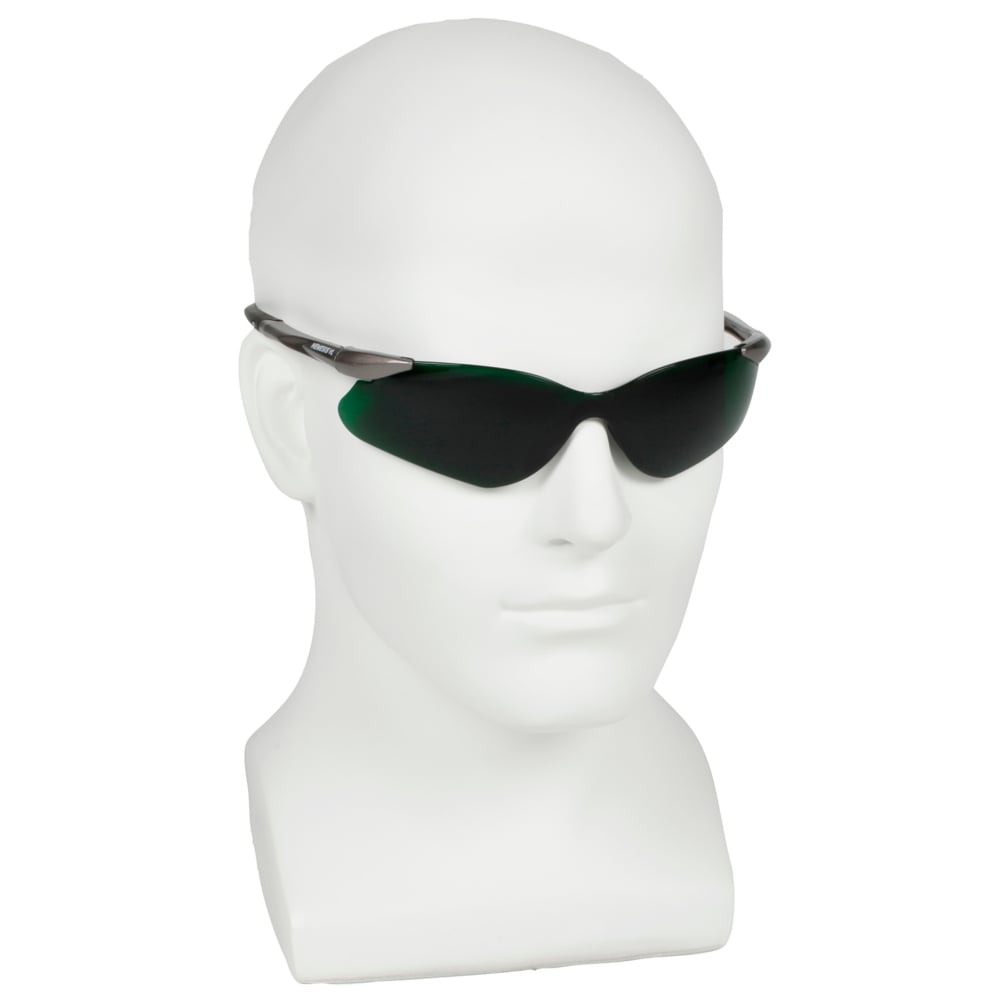 KleenGuard Nemesis VL 20473 Safety Glasses with Shade 5 IR Lenses worn on display
