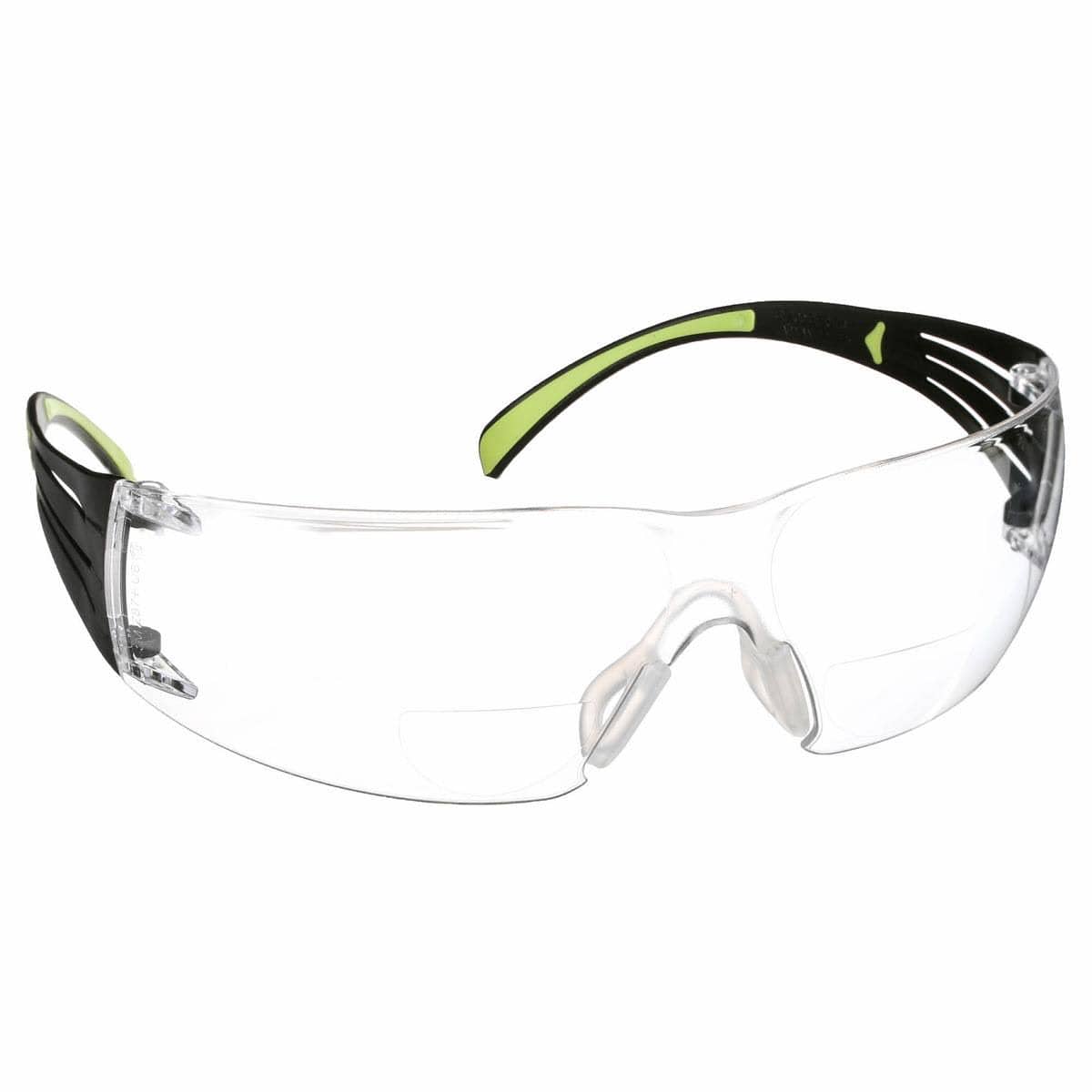 3M SecureFit Bifocal Safety Glasses with Black/Lime Temples and Clear Anti-Fog Lens--Safety Glasses USA-3