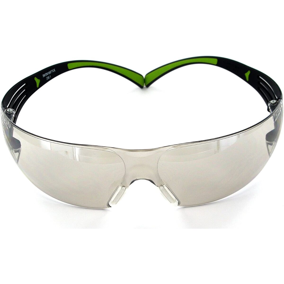 3M SecureFit Safety Glasses SF410AS with Indoor-Outdoor Mirror Lenses Front View