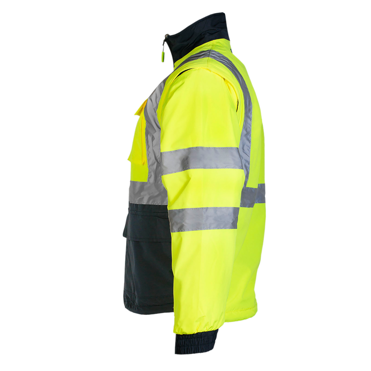 Jorestech 4-in-1 Hi-Vis Reversible Safety Jacket with Removable Sleeves