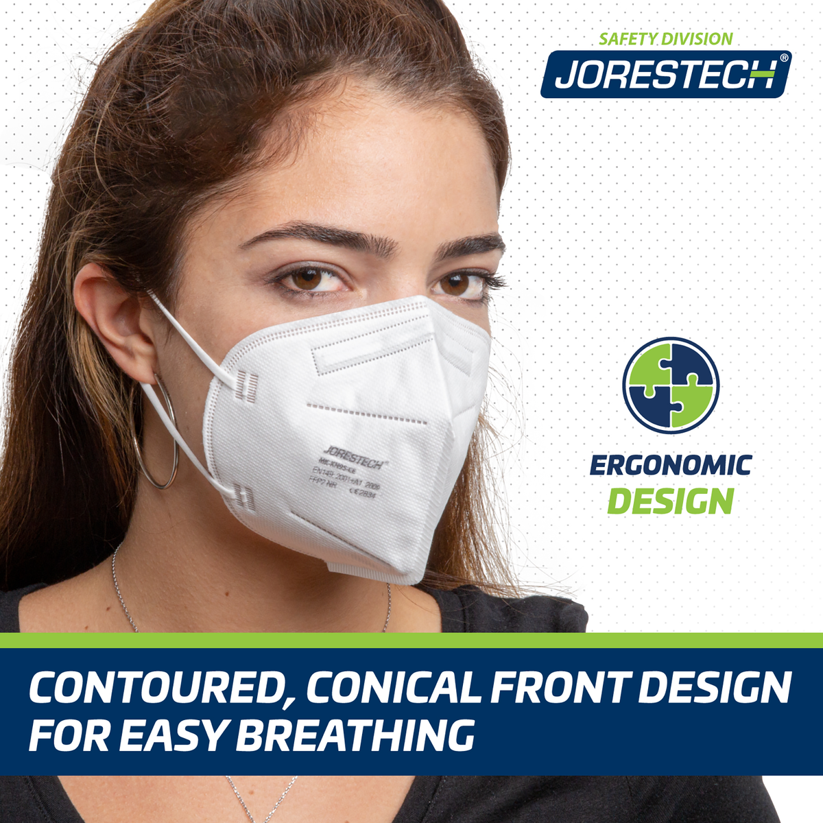 Jorestech 5-Layer KN95 Protective Disposable Face Masks – Pack of 20