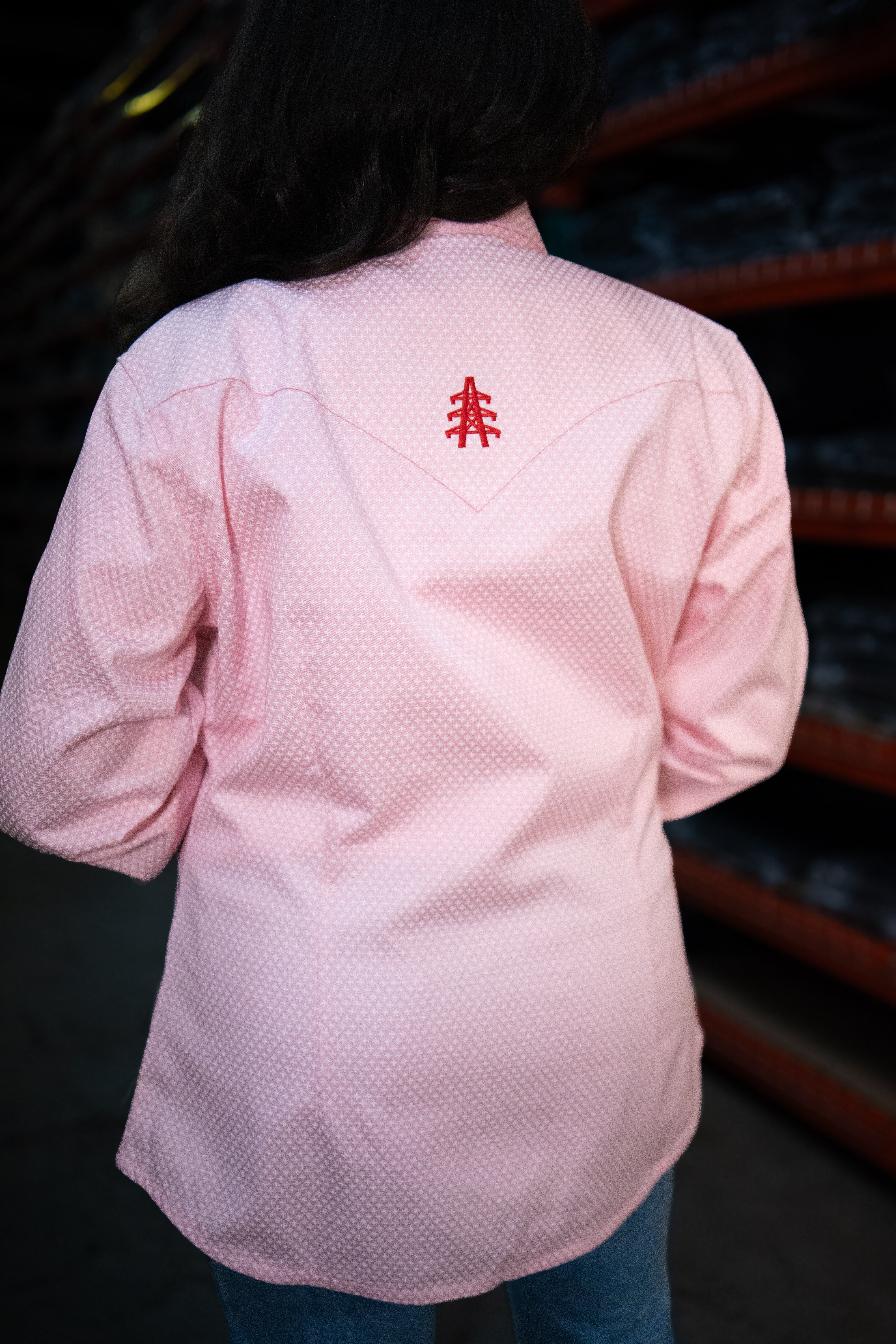 Static FR Women's Flame-Resistant Pearl Snap Work Shirt - Ignite Pink