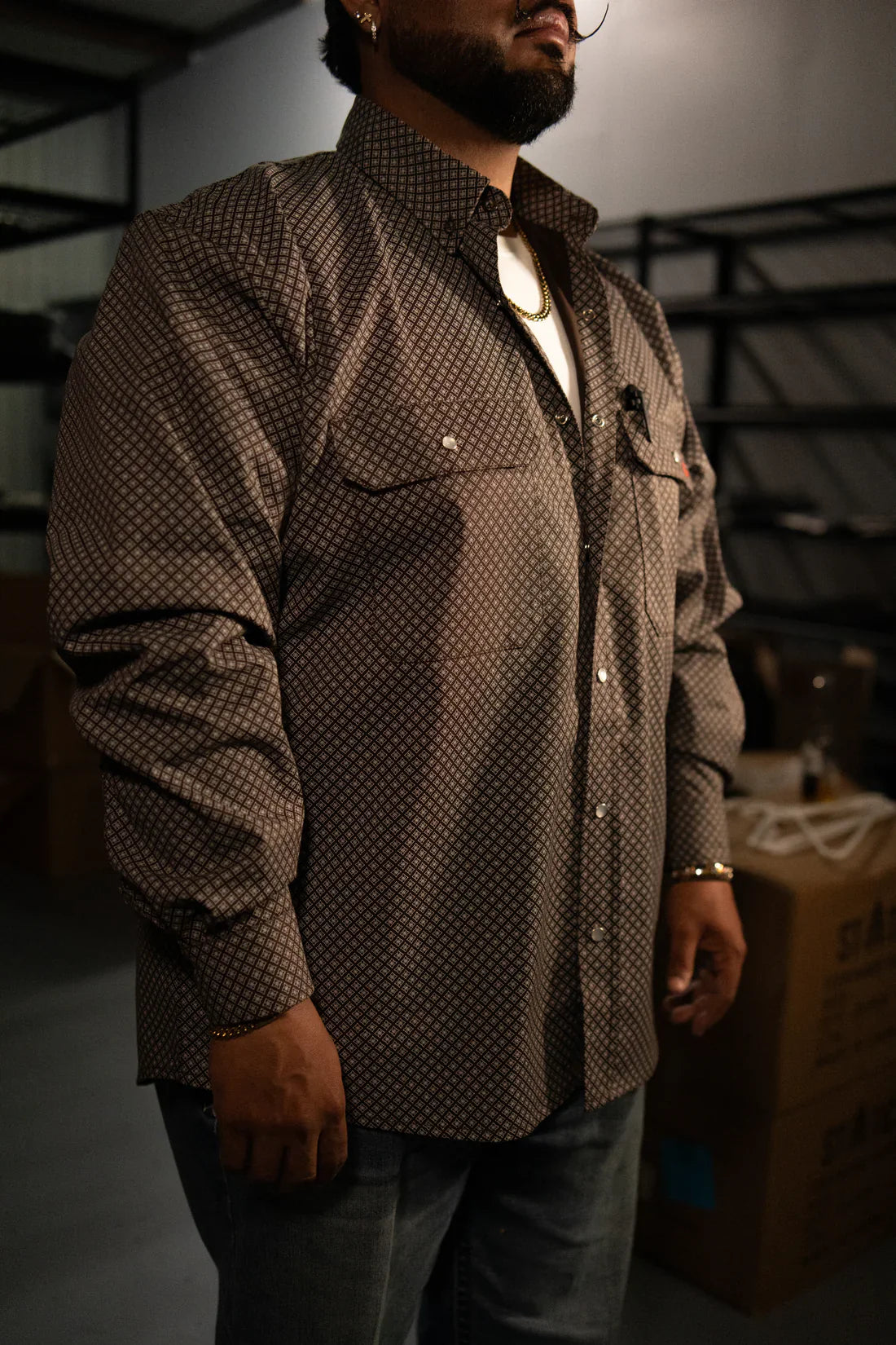 Static FR Flame-Resistant Pearl Snap Work Shirt - Copperhead