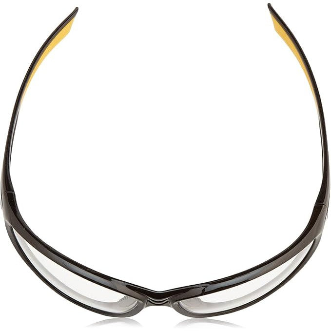 DeWalt Gable DPG98-1D Safety Glasses with Black Frame and Clear Lens Top View