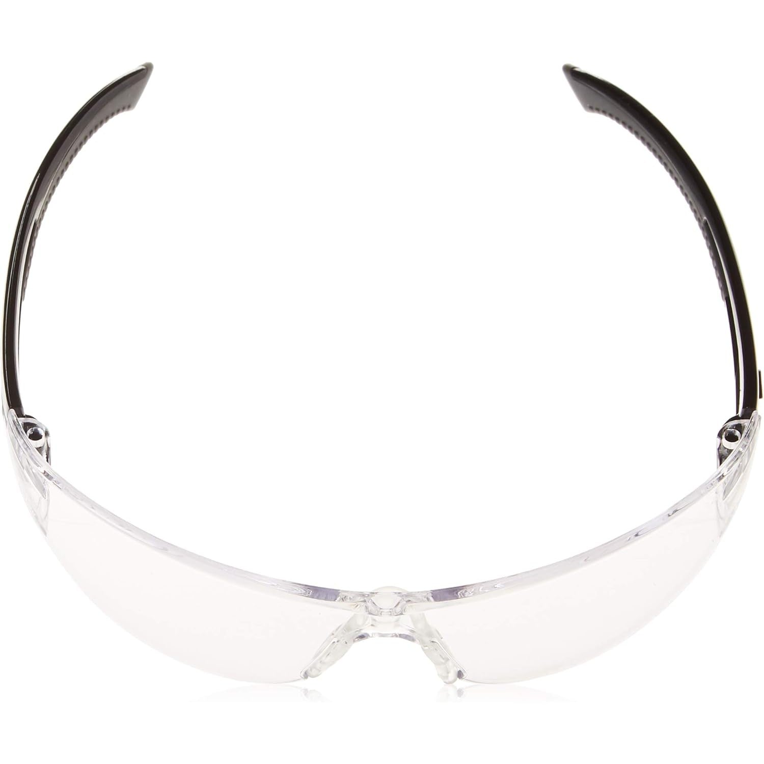 Radians Optima OP1010ID Safety Glasses with Black Frame and Clear Lens Top View