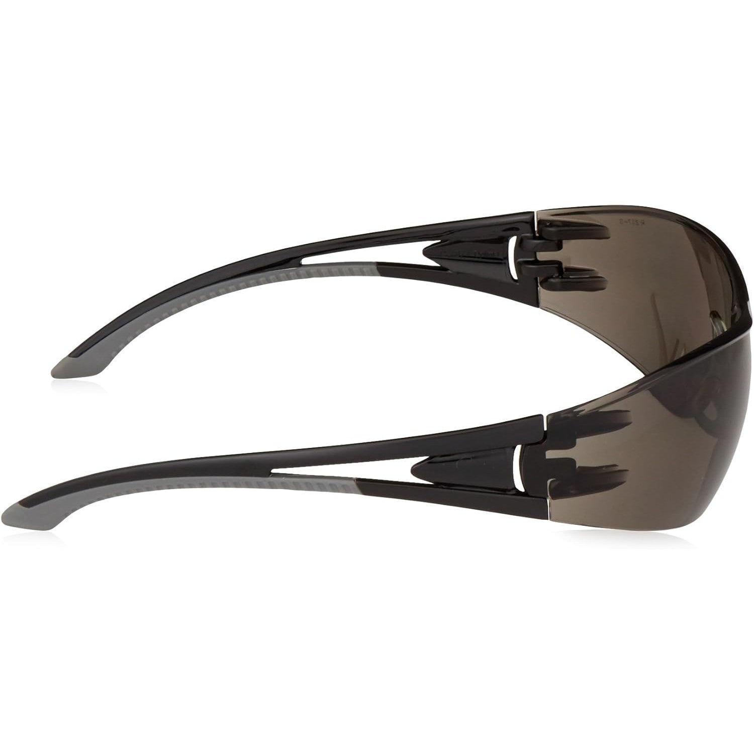 Radians Optima OP1020ID Safety Glasses with Black Frame and Smoke Lens Right Temple View