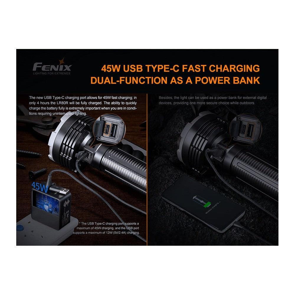 Fenix LR80R Rechargeable LED Searchlight - 18000 Lumens-sku-44858622279976-Safety Glasses USA-7