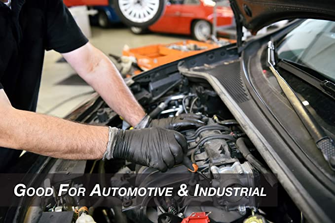 HandCare Black Nitrile Gloves - Exam Grade, Powder Free (6 Mil)-Safety Glasses USA-5