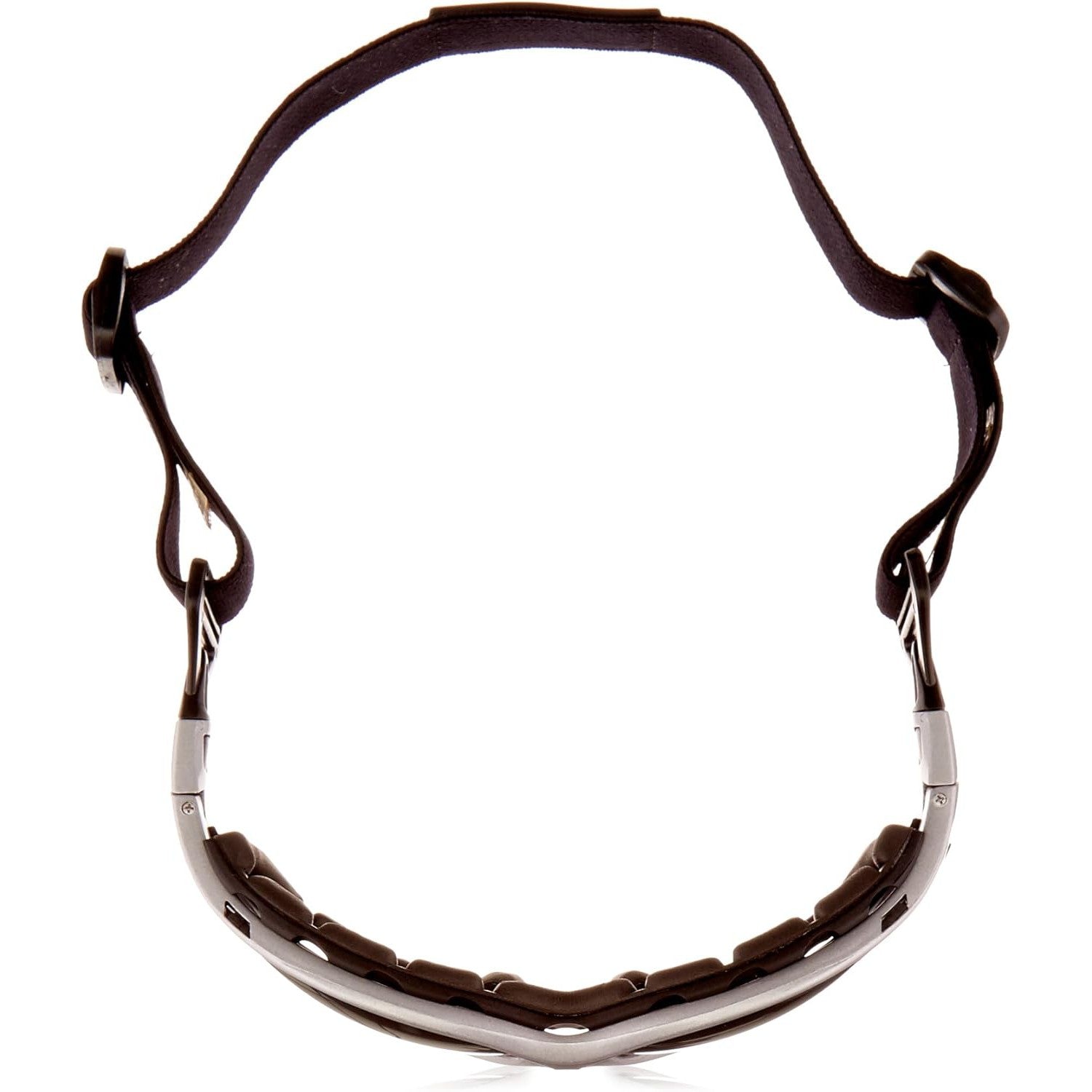 DeWalt Framework DPG95-2D Interchangeable Safety Goggles Smoke Lenses Top View with Head Strap Attached