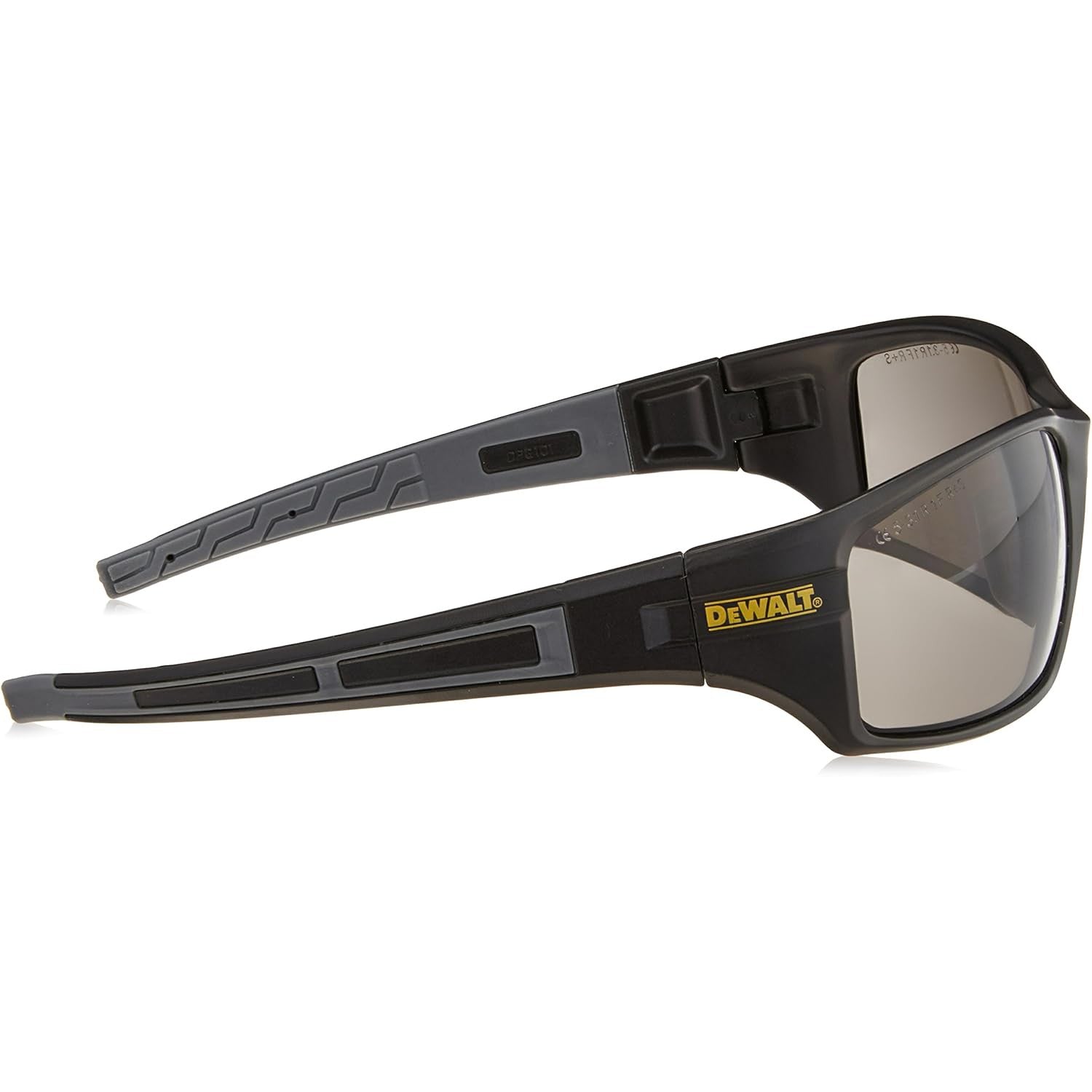 DeWalt Auger DPG101-2D Safety Glasses Black Frame with Smoke Lenses Right Temple