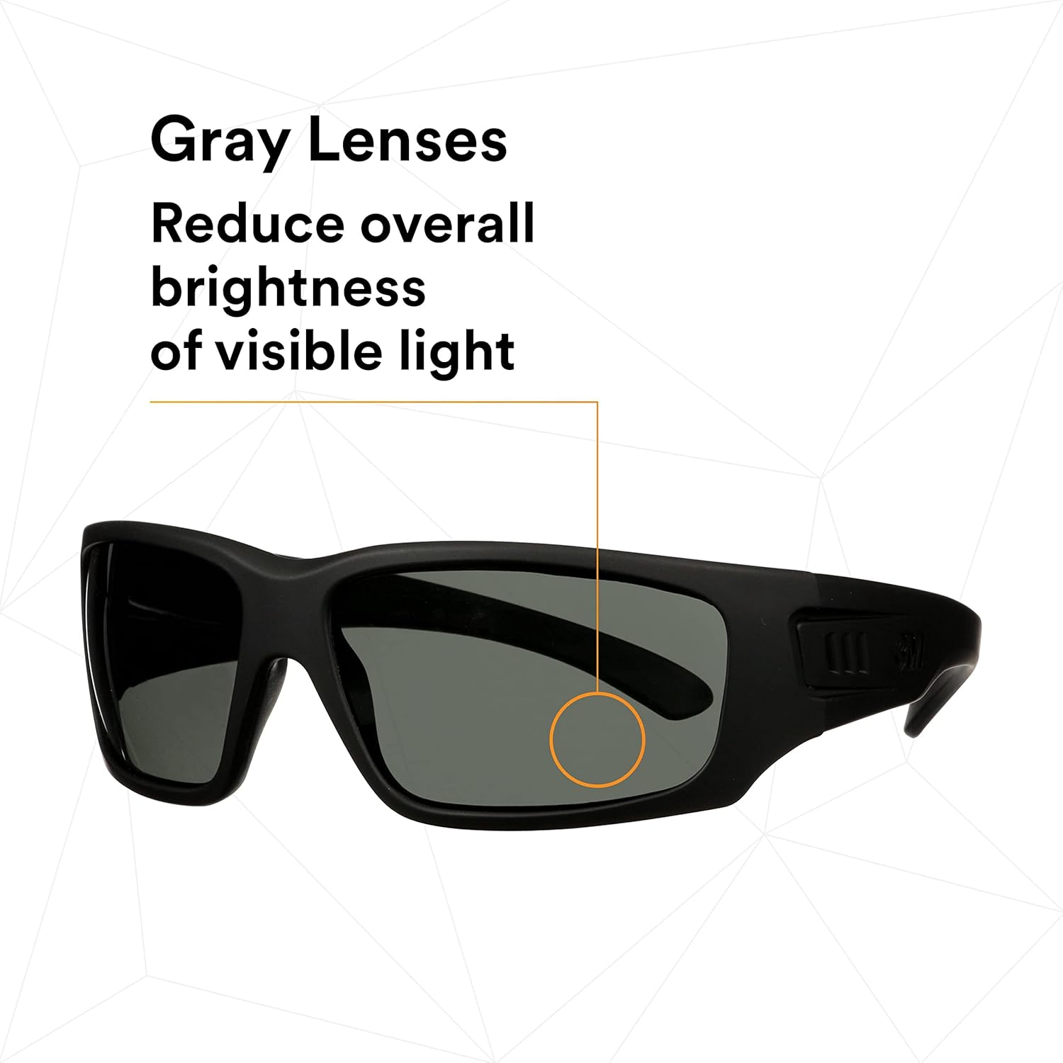 3M Maxim Elite 1000 Safety Glasses with Black Frame and Gray Anti-Fog Lens-Safety Glasses USA-7