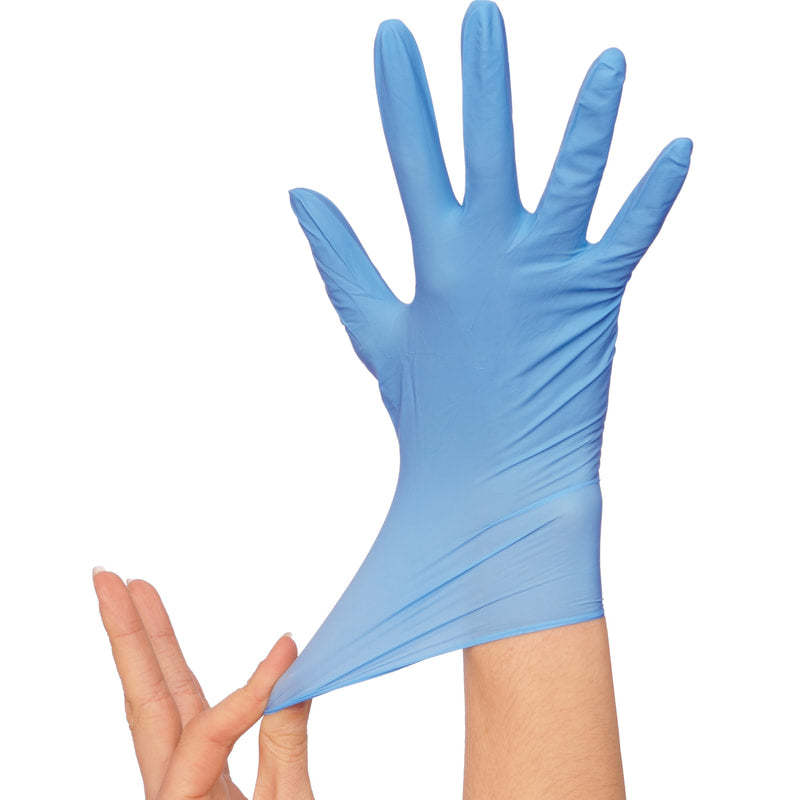 ADVANCE Blue Nitrile Gloves - Exam Grade, Powder Free (5 Mil), 1,000 Gloves-Safety Glasses USA-3