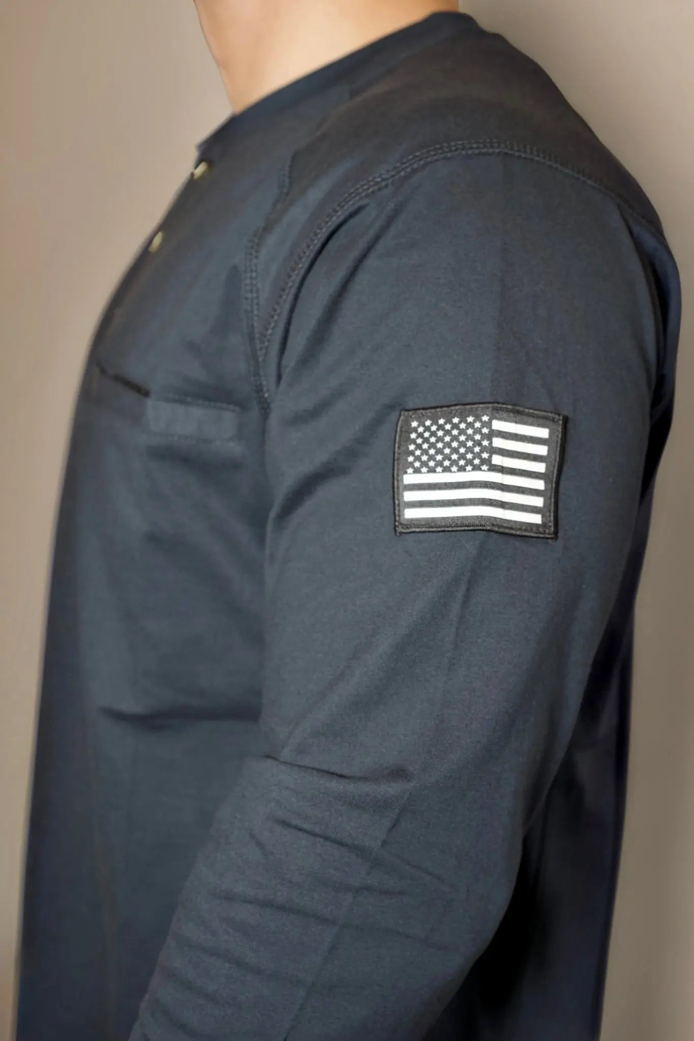 Static FR Flame-Resistant Shirt 3-Button Henley - Black-Safety Glasses USA-10