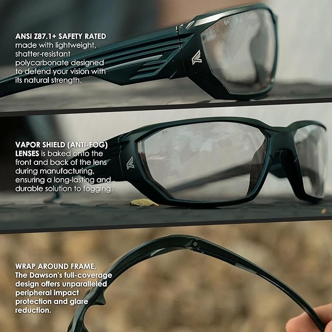 Edge Dawson Safety Glasses Key Features List