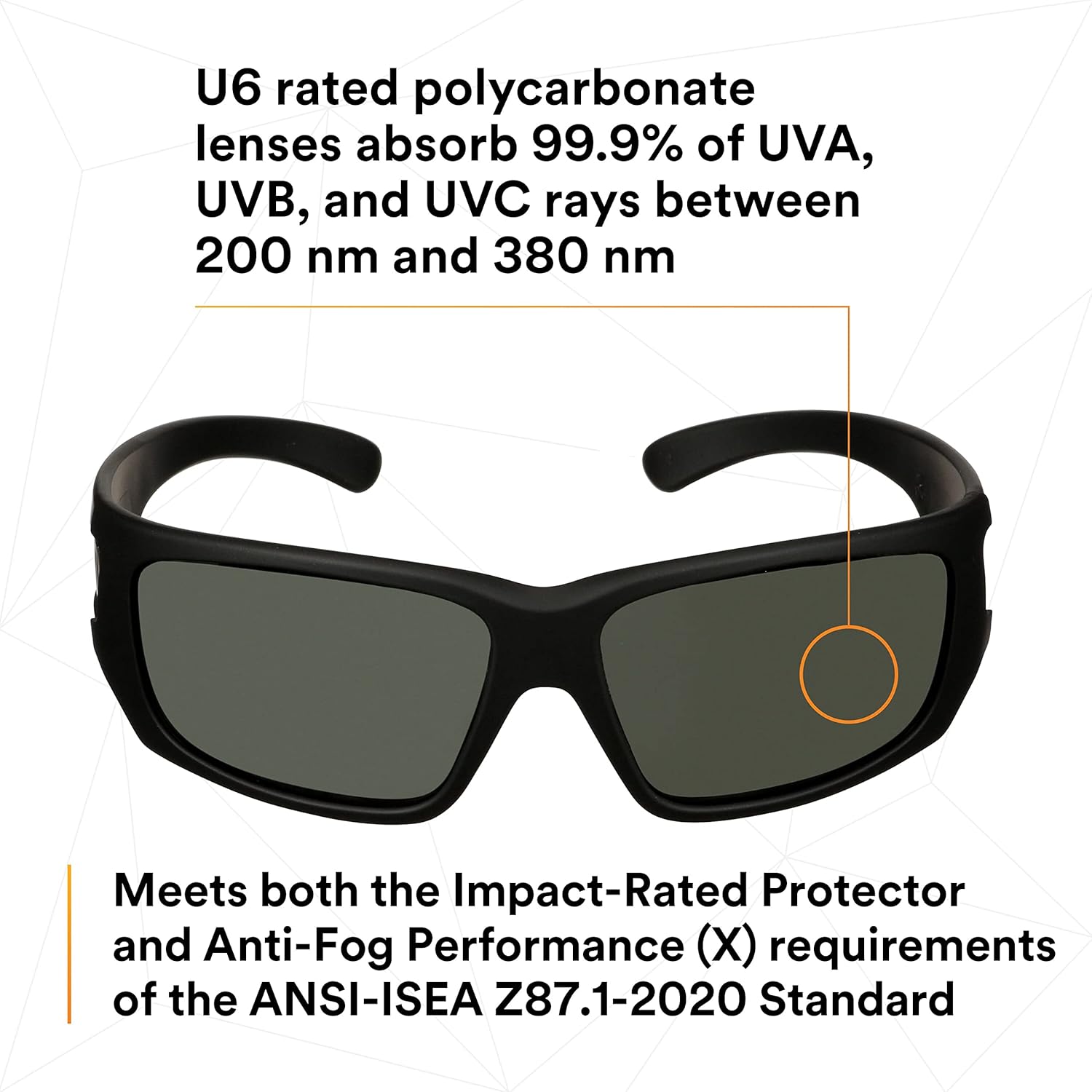 3M Maxim Elite 1000 Safety Glasses with Black Frame and Gray Anti-Fog Lens-Safety Glasses USA-4