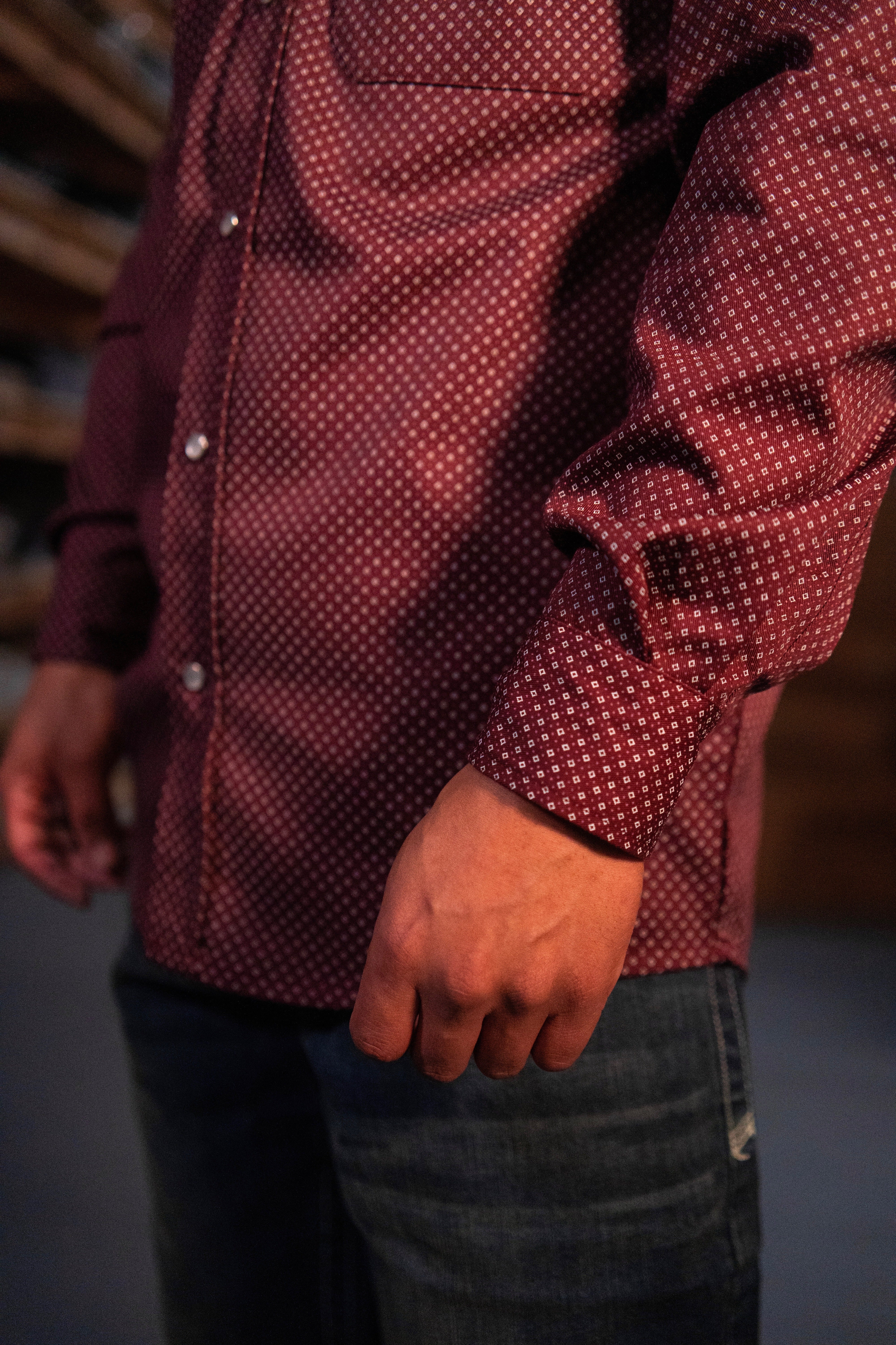 Static FR Flame-Resistant Pearl Snap Work Shirt - Rustline - With U.S Flag