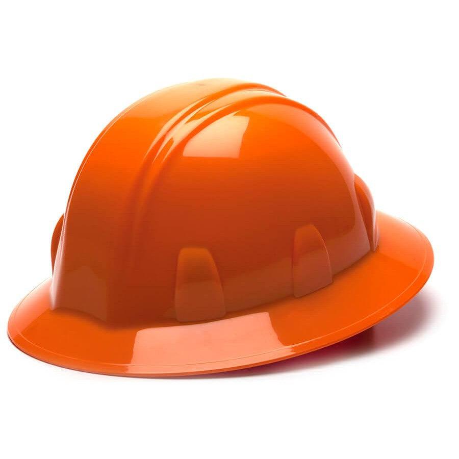 Pyramex Full Brim Hard Hat with 6-Point Ratchet Suspension-Orange-HP26140-Safety Glasses USA-4