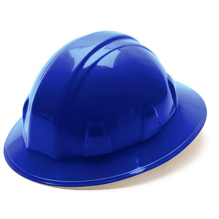 Pyramex Full Brim Hard Hat with 6-Point Ratchet Suspension-Blue-HP26160-Safety Glasses USA-5