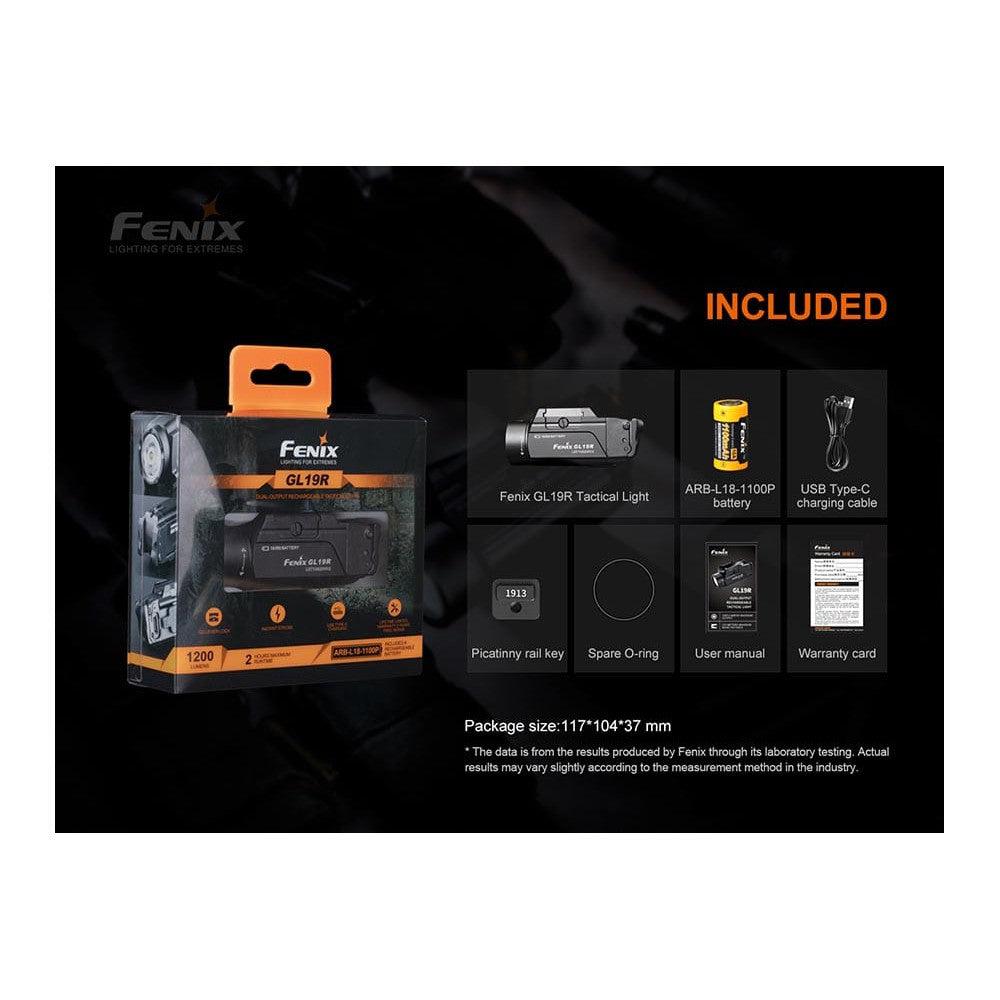 Fenix GL19R Rechargeable Tactical Light - 1200 Lumens-FX-GL19R-Safety Glasses USA-14