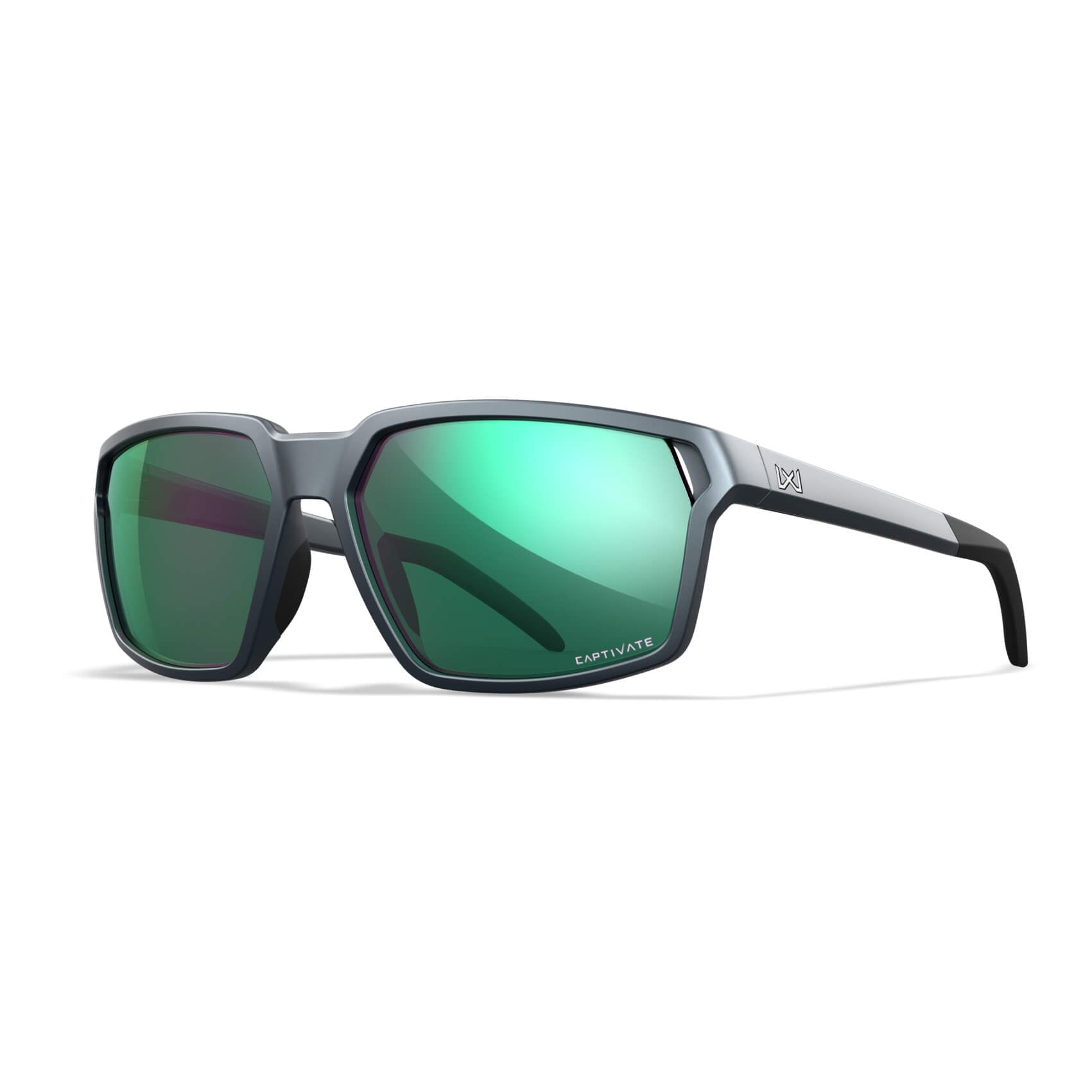 Wiley X Sierra Safety Sunglasses with Detachable Side Shields-Polarized Green Mirror-AC6SRA07-Safety Glasses USA-1