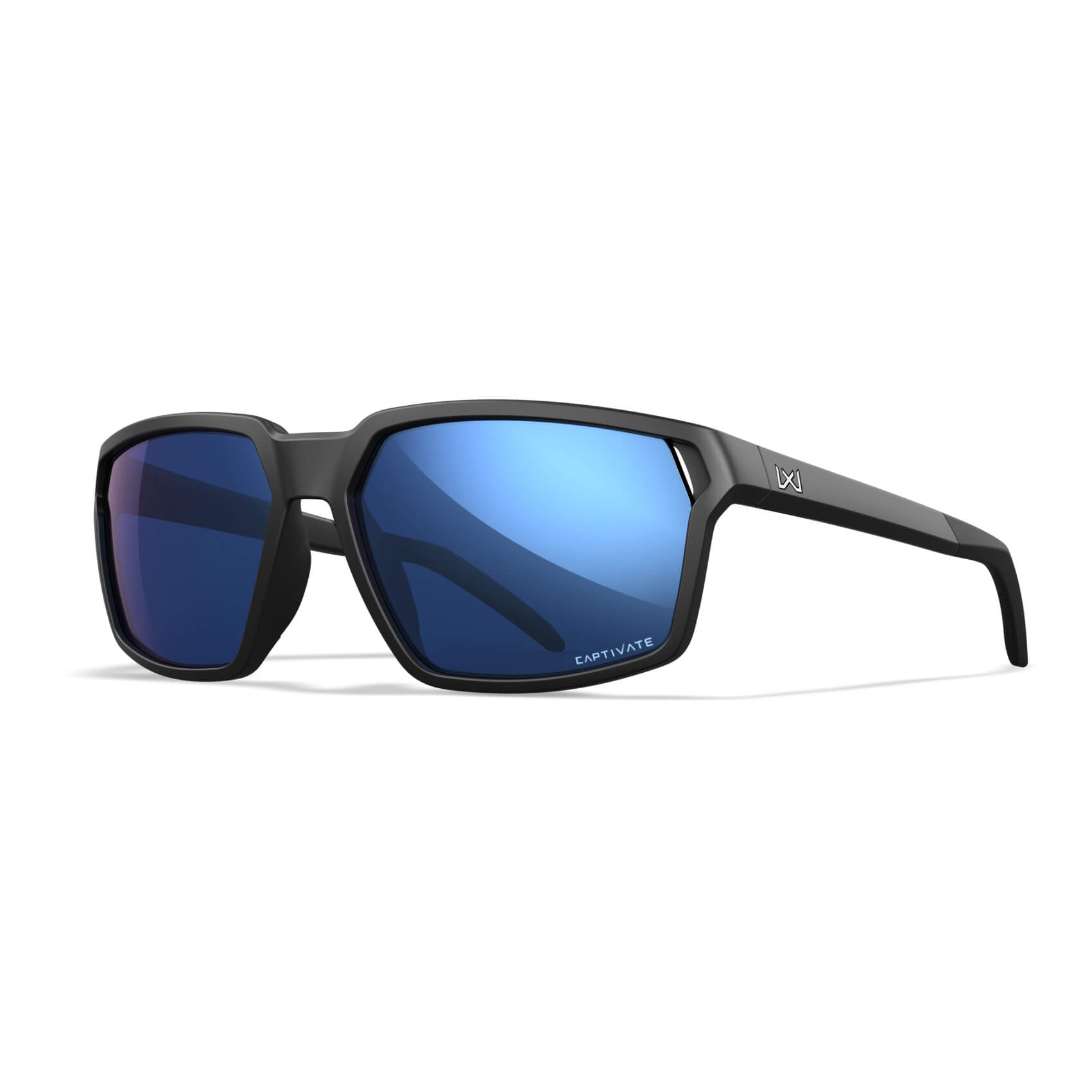 Wiley X Sierra Safety Sunglasses with Detachable Side Shields-Polarized Blue Mirror-AC6SRA09-Safety Glasses USA-2