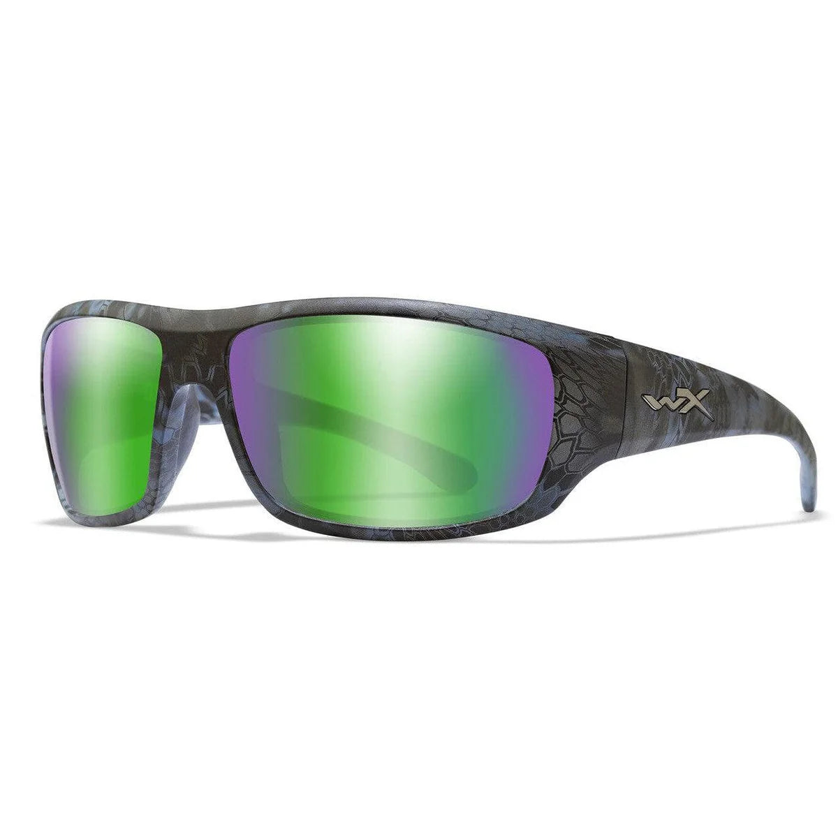 Wiley X Omega Safety Sunglasses-WX-ACOME13-Kryptek Neptune Frame - Polarized Green Mirror Lens-Safety Glasses USA-4
