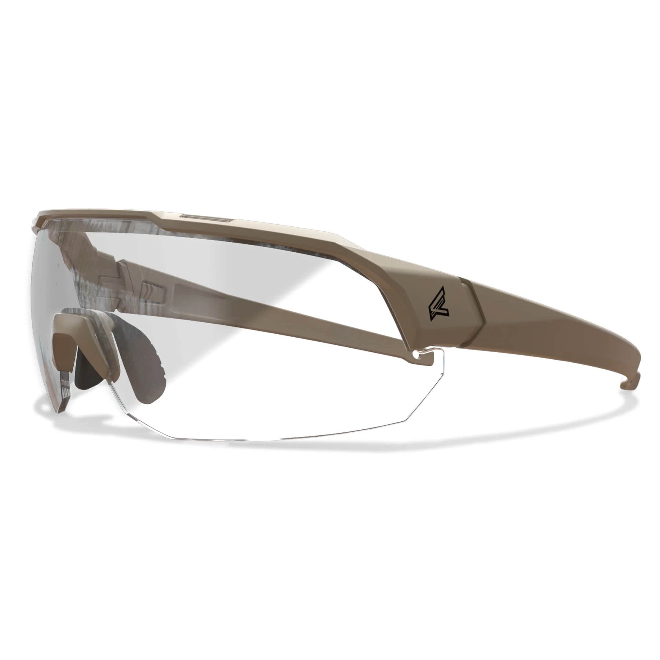 Edge Arc Light Ballistic-Rated Safety Glasses with Vapor Shield Anti-Fog Lenses-Tan449 Frame - Photochromic Lens-AL21PCVS-Safety Glasses USA-10