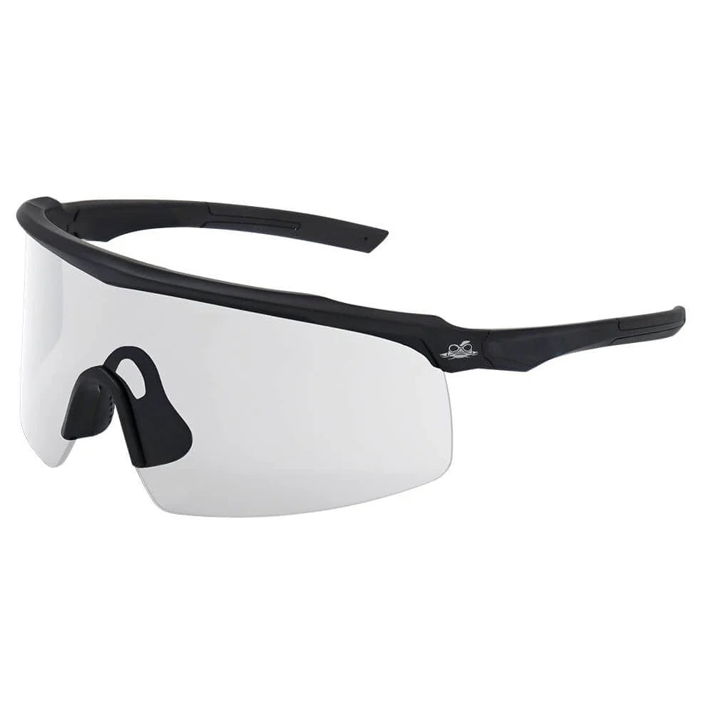 Bullhead Whipray Safety Glasses-BH3261AF-Black Frame - Clear Anti-Fog Lens-Safety Glasses USA-7