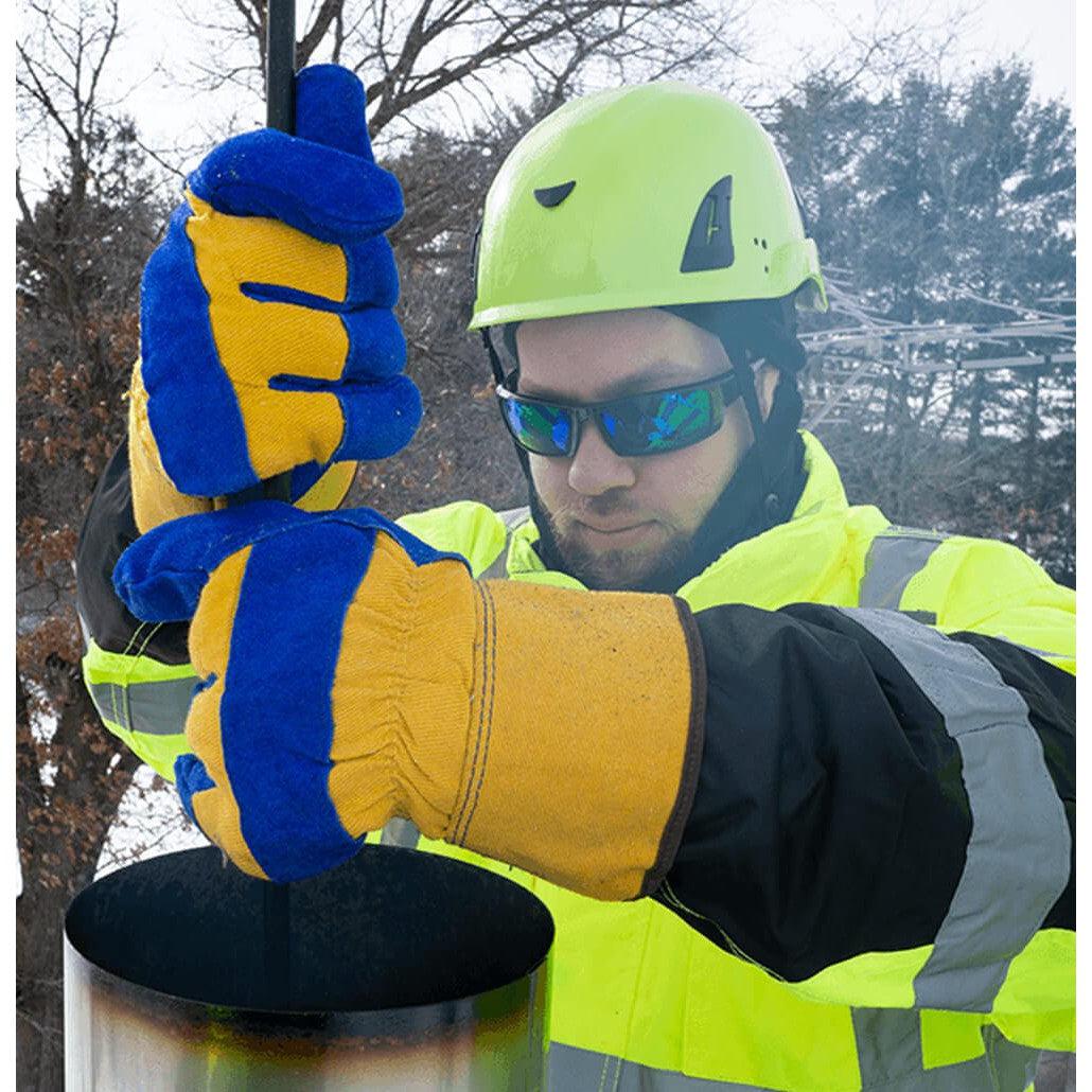 Bullhead Dorado Safety Glasses with Black Frame and Polarized PFT Blue Mirror Anti-Fog Lens-BH95129PFT-Safety Glasses USA-6