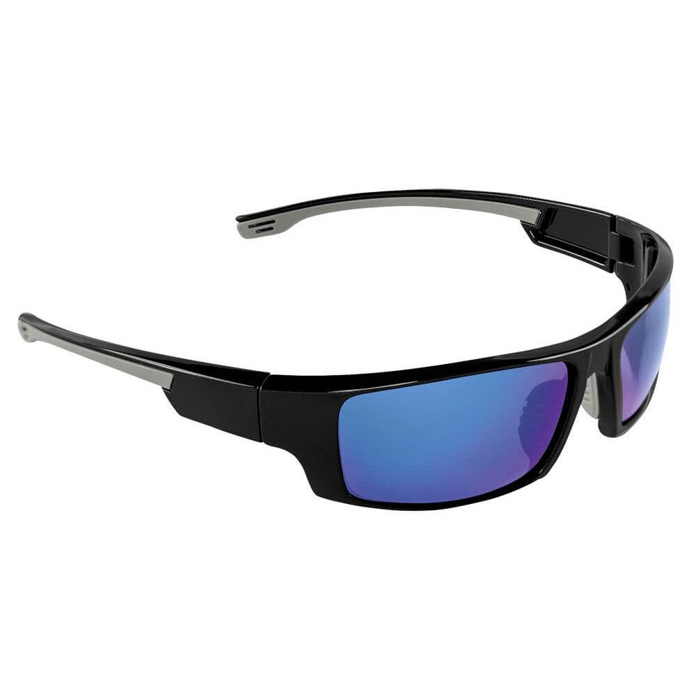 Bullhead Dorado Safety Glasses with Black Frame and Polarized PFT Blue Mirror Anti-Fog Lens-BH95129PFT-Safety Glasses USA-4