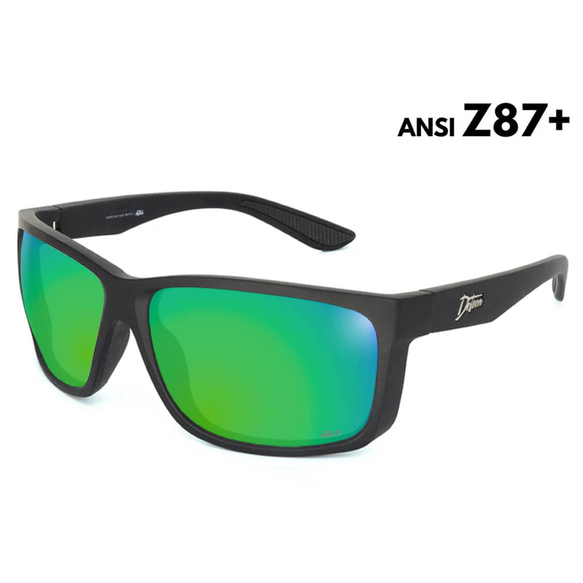 Detour Breach Z87+ Safety Glasses with Matte Black Frame and Polarized Green Machine Lens-Safety Glasses USA-1