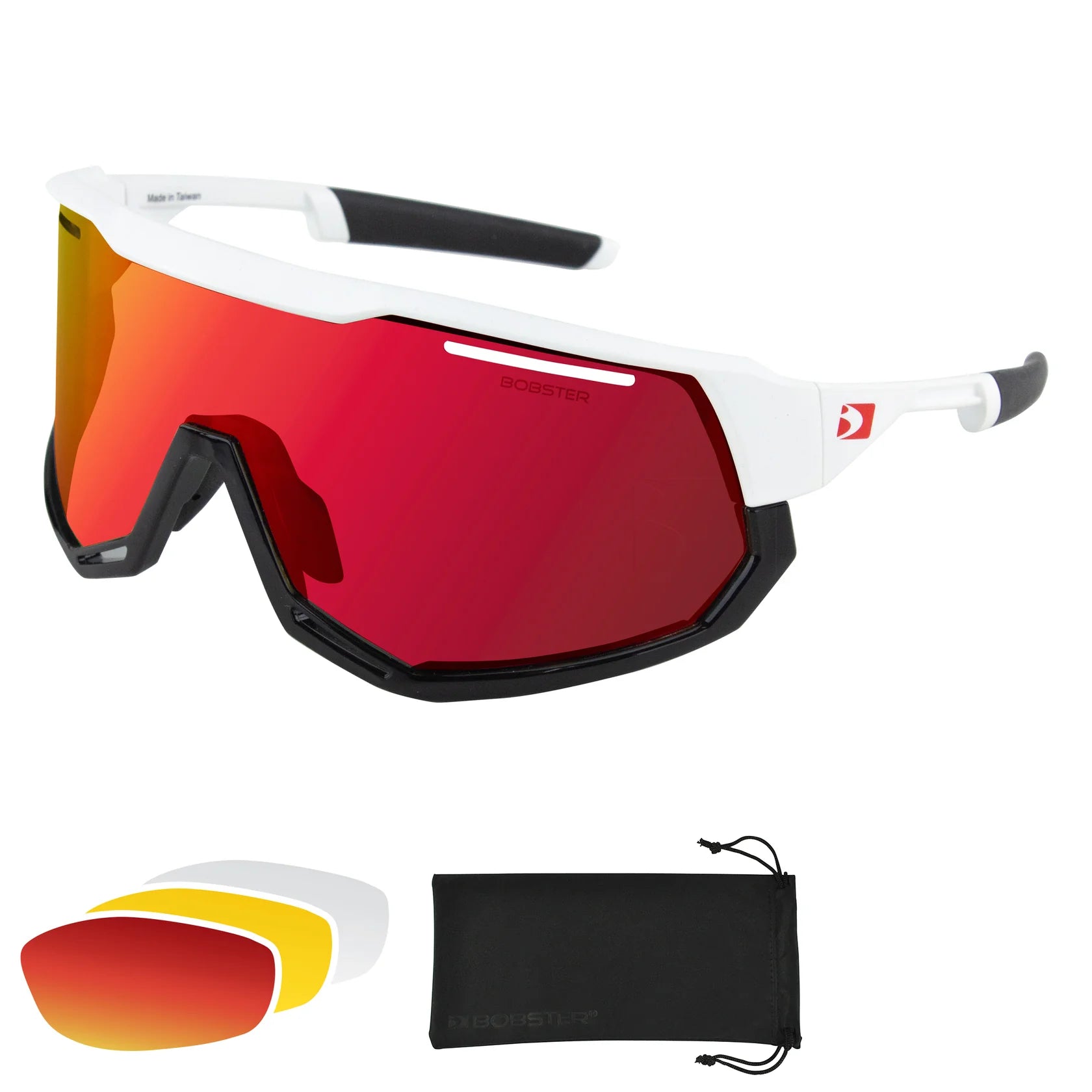 Bobster Freewheel Cycling Sunglasses Three Lens Kit Components