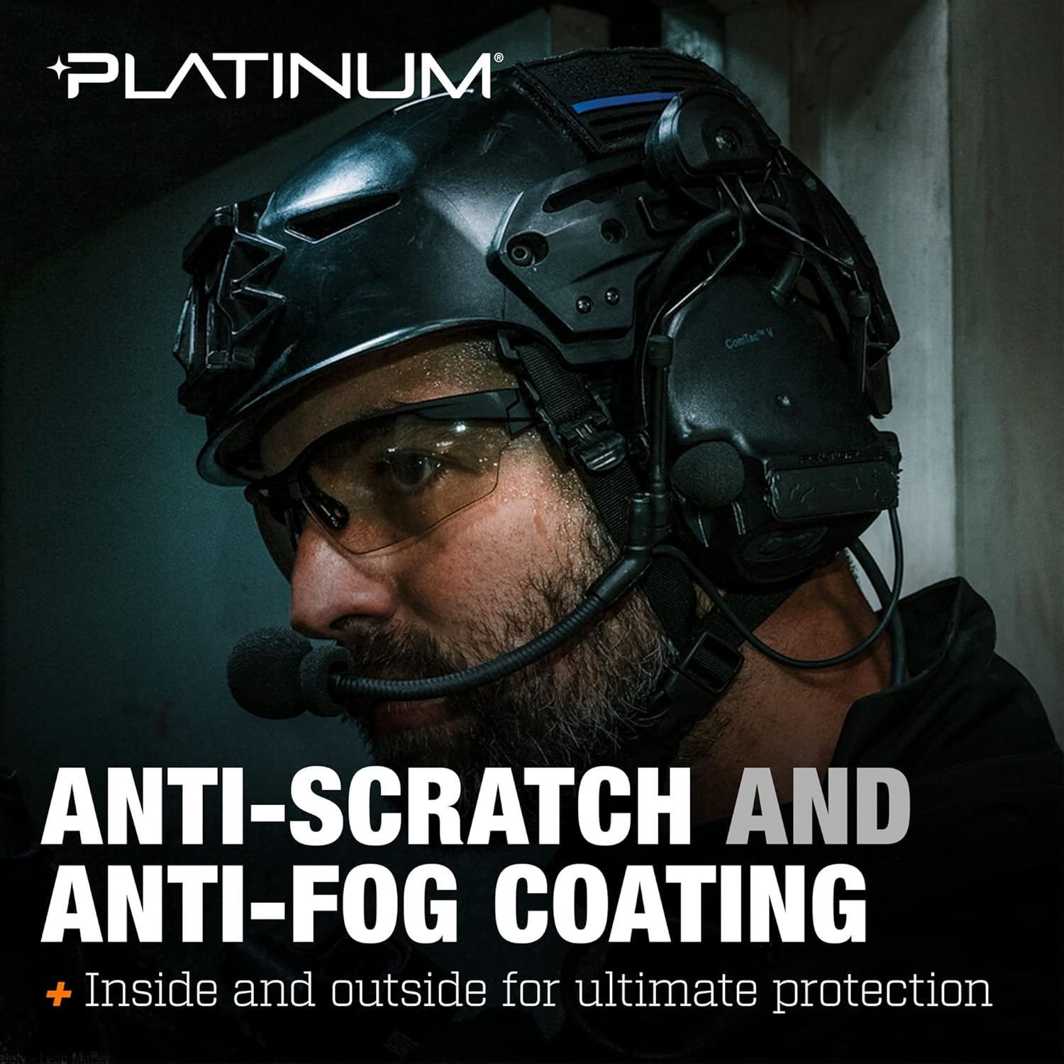 Bolle BSSI Tryon PSSTRYOC13B Ballistic Safety Glasses Black Frame with CSP Platinum Anti-Fog Lenses Information about lens coatings