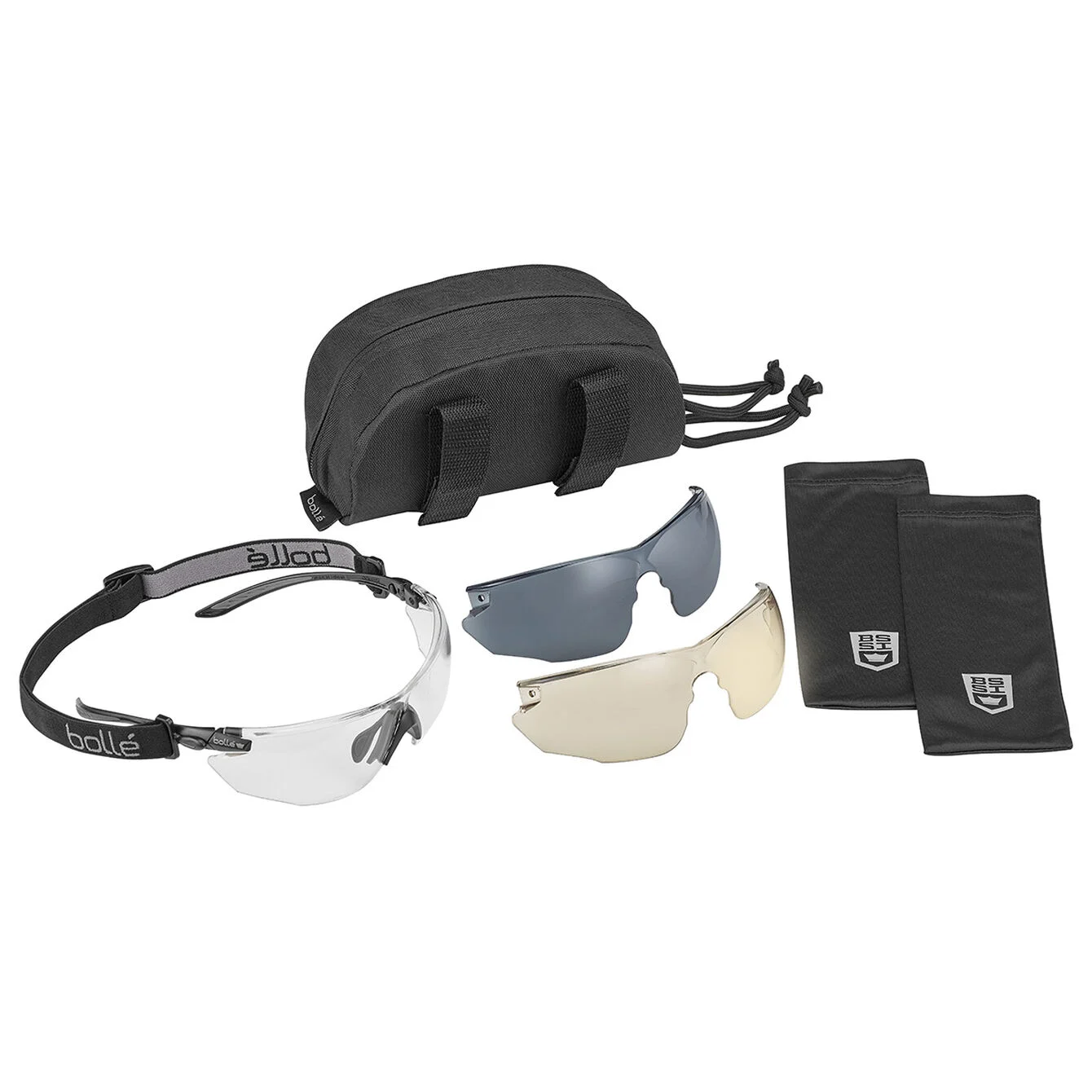 bolle airsoft goggles Bolle Combat Ballistic-Rated Safety Glasses 3-Lens Kit