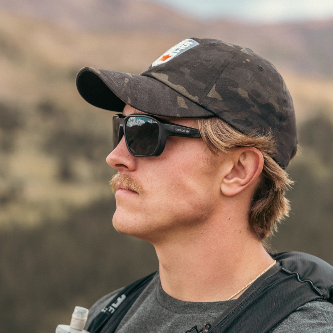 Bolle Knox Safety Glasses Black Frame with Anti-Fog Lenses worn in the field