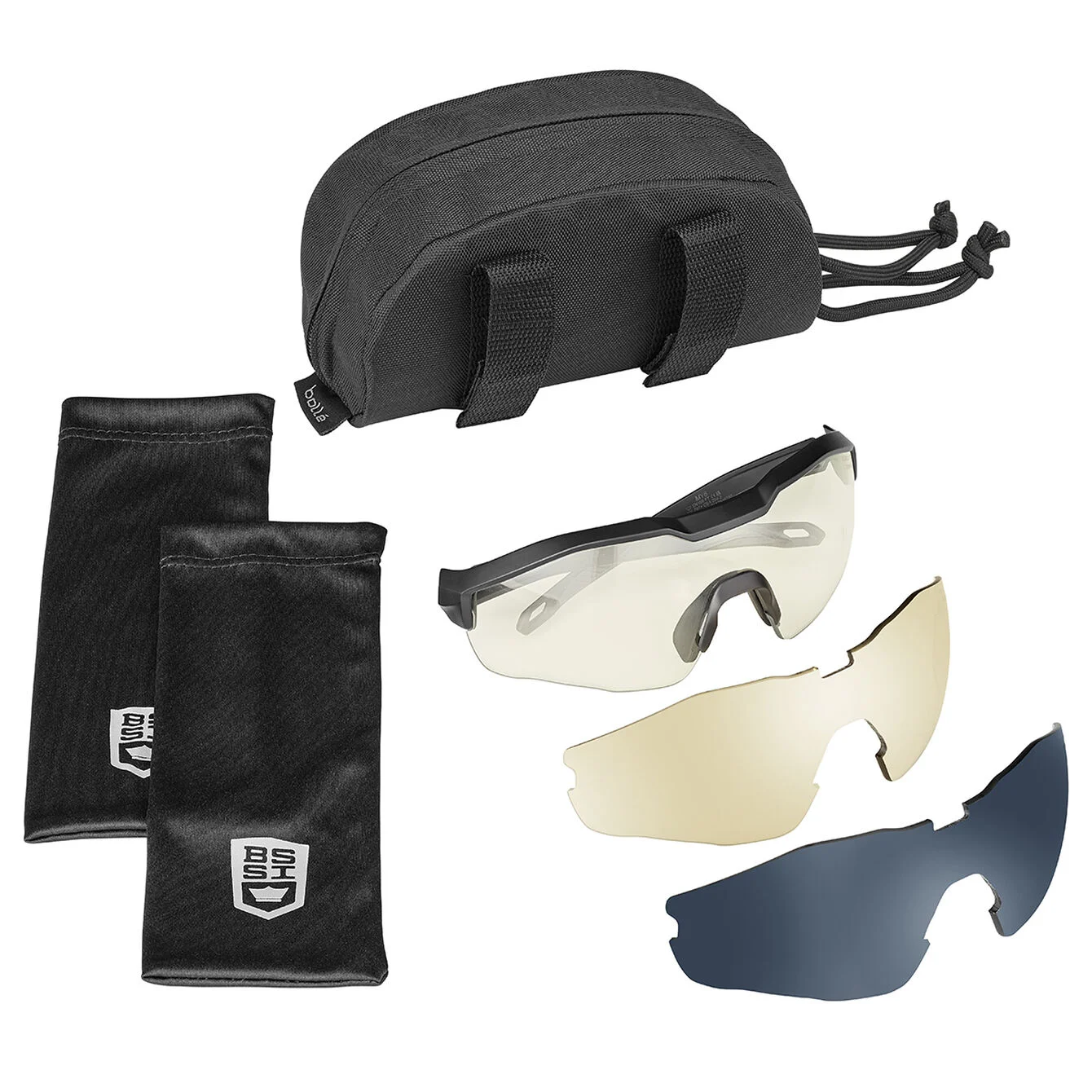 Bolle MY6 Eyeshield Ballistic Safety Glasses-Clear, Gray & Copper - Three Lens Kit-Safety Glasses USA