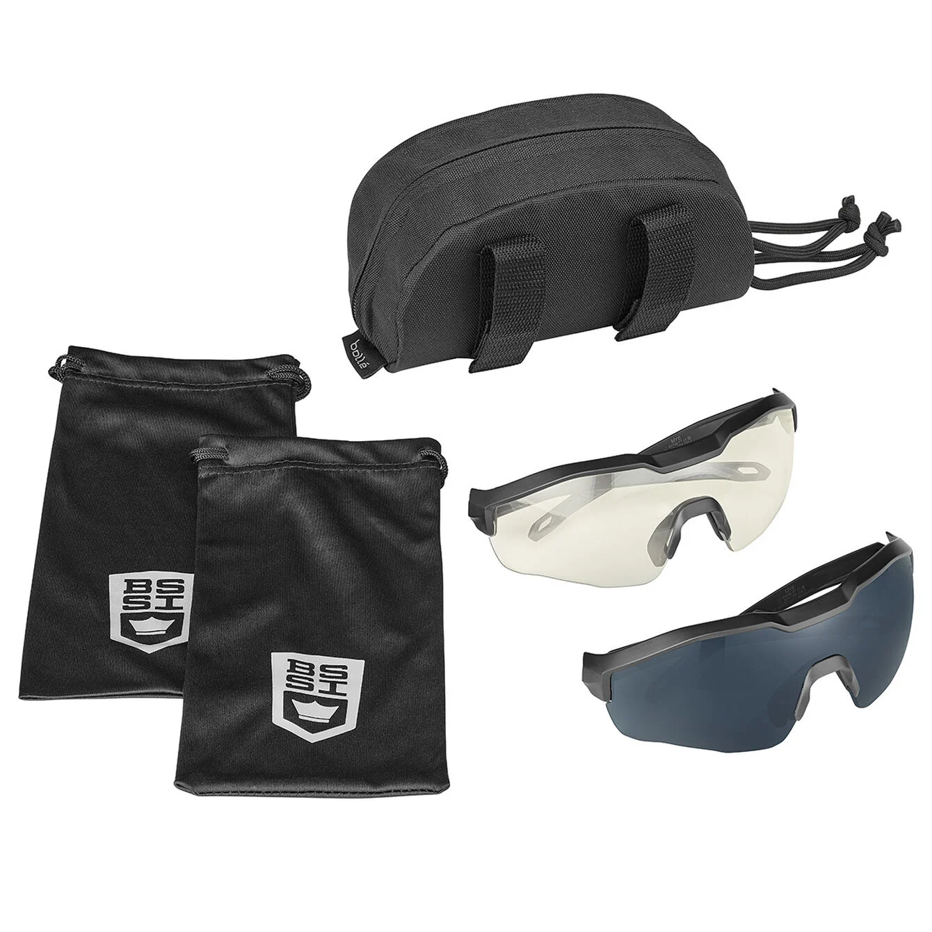 Bolle MY6 Eyeshield Ballistic Safety Glasses-Clear & Gray - Two Lens Kit-Safety Glasses USA