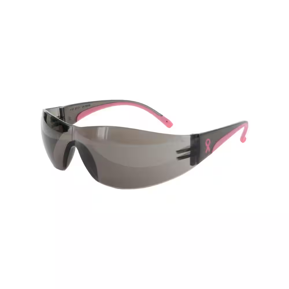 Bouton Eva Petite Women's Safety Glasses with Pink Frame and Gray Lenses