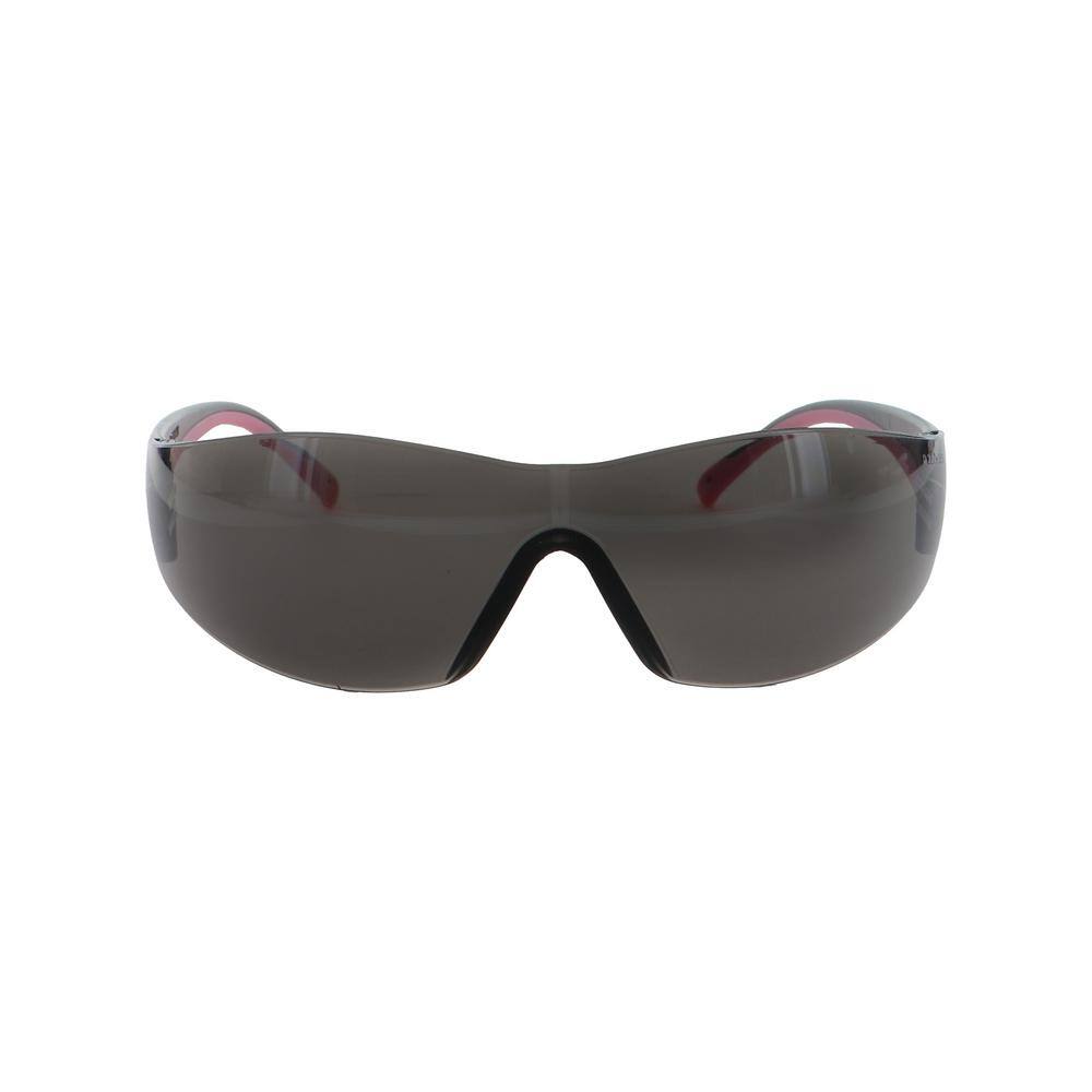 Bouton Eva Women's Safety Glasses with Pink Frame and Gray Lenses Front View