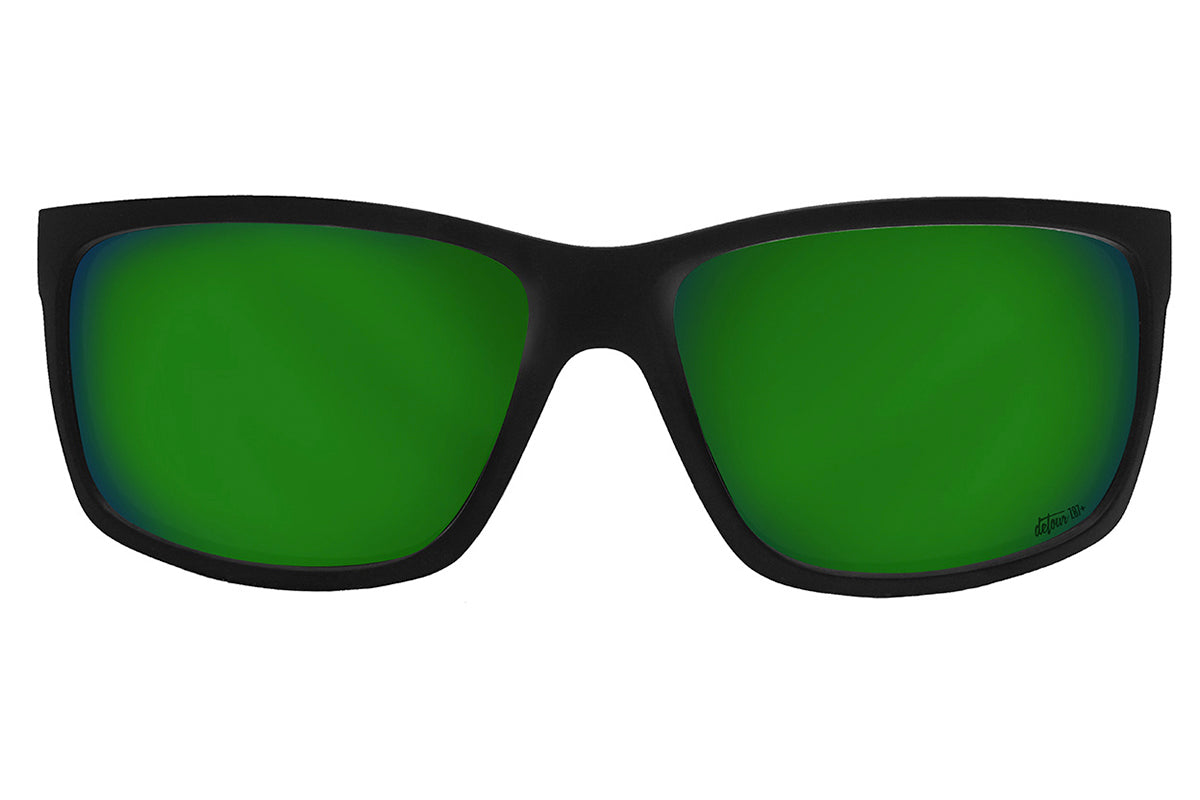 Detour Breach Z87+ Safety Glasses with Matte Black Frame and Polarized Green Machine Lens-BREACH-511-Safety Glasses USA-2