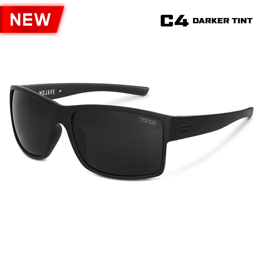 TOROE MOJAVE C4 Extra-Dark Polarized Sunglasses-MOJAVE-MBLK-B-C4-Black C4 Extra Dark Lens-1